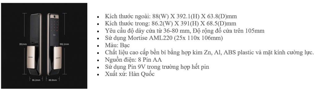 Thong So Ky Thuat Samsung Shp Dp609